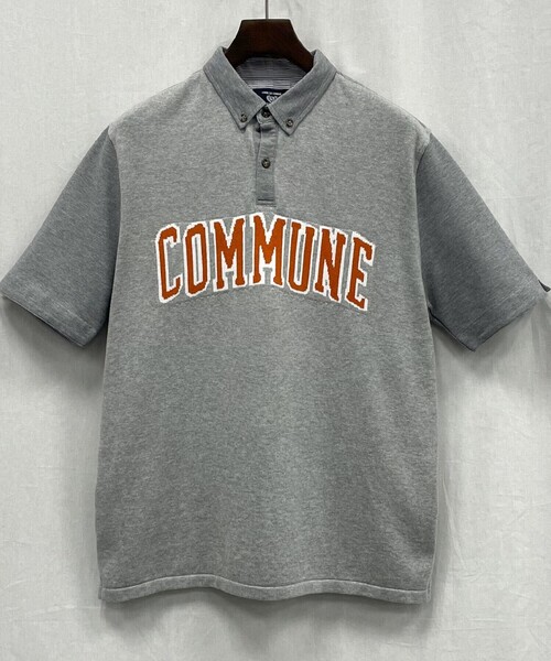 COMME　CA COMMUNE（コムサコミューン）の「ニットコンビ ポロシャツ（ポロシャツ・メンズ・ホワイト/ネイビー/グレー・FREE）」の2枚目の写真