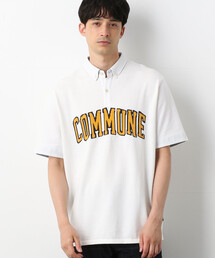 COMME CA COMMUNE | ニットコンビ ポロシャツ(ポロシャツ)