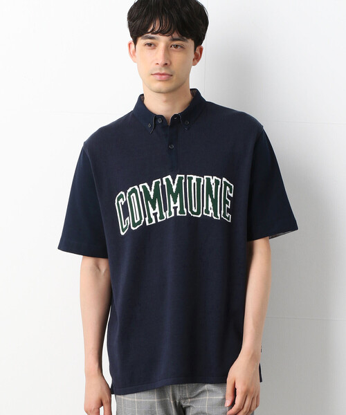 COMME　CA COMMUNE（コムサコミューン）の「ニットコンビ ポロシャツ（ポロシャツ・メンズ・ホワイト/ネイビー/グレー・FREE）」の7枚目の写真
