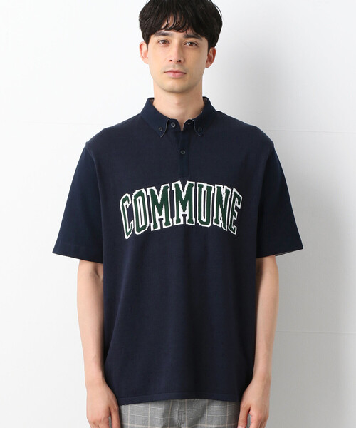 COMME　CA COMMUNE（コムサコミューン）の「ニットコンビ ポロシャツ（ポロシャツ・メンズ・ホワイト/ネイビー/グレー・FREE）」の8枚目の写真