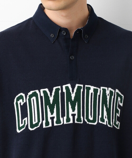 COMME　CA COMMUNE（コムサコミューン）の「ニットコンビ ポロシャツ（ポロシャツ・メンズ・ホワイト/ネイビー/グレー・FREE）」の11枚目の写真