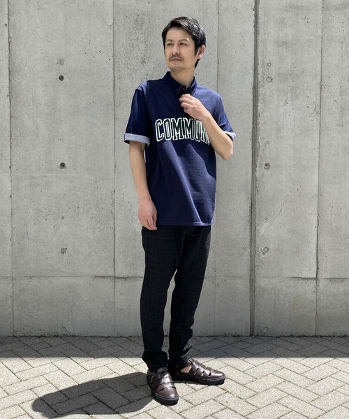 COMME　CA COMMUNE（コムサコミューン）の「ニットコンビ ポロシャツ（ポロシャツ・メンズ・ホワイト/ネイビー/グレー・FREE）」の19枚目の写真