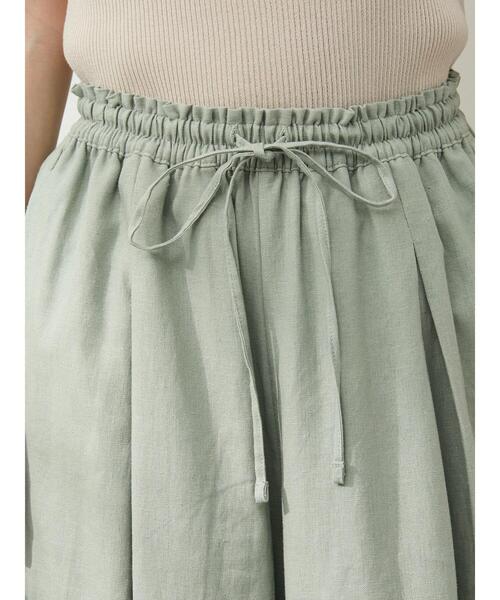 Green Parks(グリーンパークス)の「ベルギーリネン混 ガウチョパンツ(その他パンツ・レディース・ベージュ/ダークグレー/ミント・FREE)」の10枚目の写真