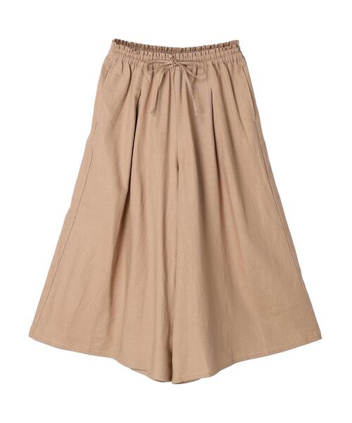 Green Parks(グリーンパークス)の「ベルギーリネン混 ガウチョパンツ(その他パンツ・レディース・ベージュ/ダークグレー/ミント・FREE)」の12枚目の写真