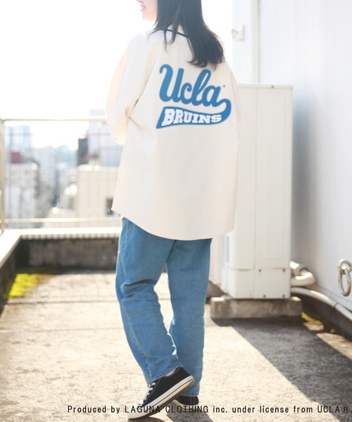 UCLA（ユーシーエルエー）の「UCLA 半袖ベースボールシャツ（シャツ/ブラウス・メンズ・ホワイト/ダークグリーン/ネイビー/マスタード・M/L）」の15枚目の写真
