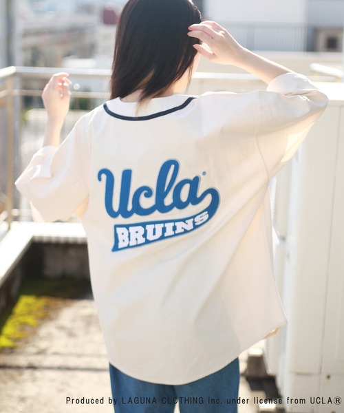 UCLA（ユーシーエルエー）の「UCLA 半袖ベースボールシャツ（シャツ/ブラウス・メンズ・ホワイト/ダークグリーン/ネイビー/マスタード・M/L）」の16枚目の写真