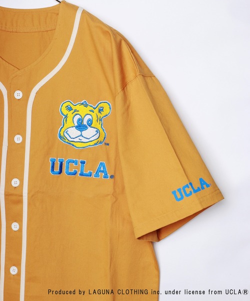 UCLA(ユーシーエルエー)の「UCLA 半袖ベースボールシャツ(シャツ/ブラウス・メンズ・ホワイト/ダークグリーン/ネイビー/マスタード・M/L)」の9枚目の写真
