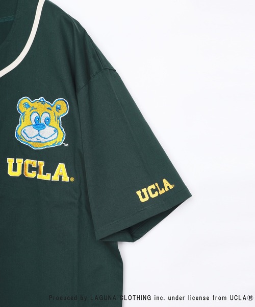 UCLA(ユーシーエルエー)の「UCLA 半袖ベースボールシャツ(シャツ/ブラウス・メンズ・ホワイト/ダークグリーン/ネイビー/マスタード・M/L)」の5枚目の写真