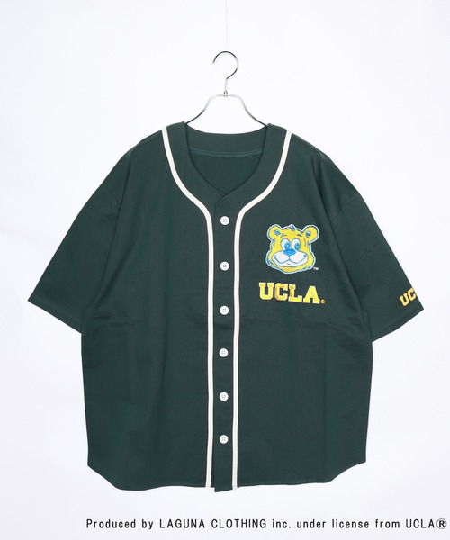 UCLA(ユーシーエルエー)の「UCLA 半袖ベースボールシャツ(シャツ/ブラウス・メンズ・ホワイト/ダークグリーン/ネイビー/マスタード・M/L)」の6枚目の写真