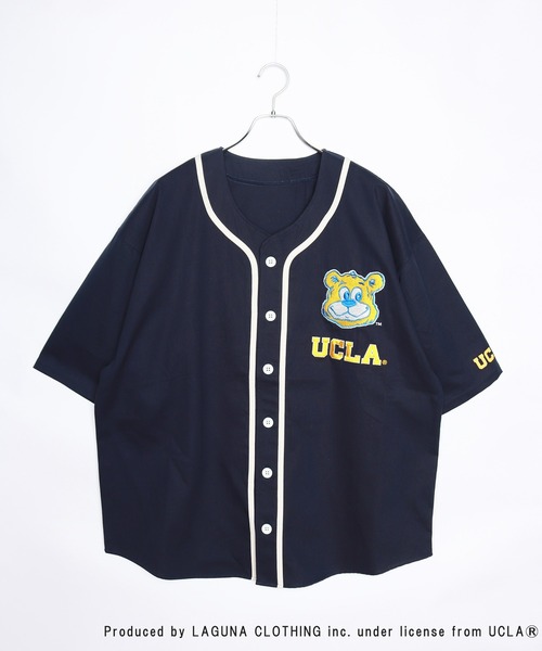 UCLA(ユーシーエルエー)の「UCLA 半袖ベースボールシャツ(シャツ/ブラウス・メンズ・ホワイト/ダークグリーン/ネイビー/マスタード・M/L)」の13枚目の写真