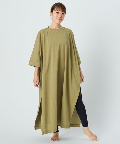 セール And Julier リネンプレミアム天竺ワンピース ワンピース Julier Relax ジュリエヨガアンドリラックス のワンピース Julier Yoga And ワンピース ドレス Relax ジュリエヨガアンドリラックス のファッション