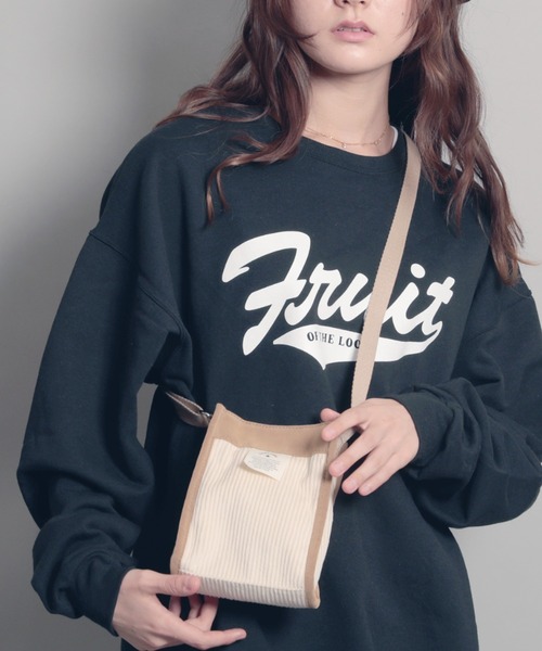 CONVERSE（コンバース）の「【CONVERSE/コンバース】CORDUROY MINI SHOULDER BAG　コーデュロイミニショルダーバッグ（ショルダーバッグ・レディース・ブラック/オフホワイト/ライトブラウン・FREE）」の12枚目の写真