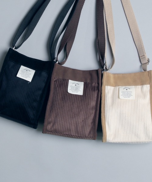 CONVERSE（コンバース）の「【CONVERSE/コンバース】CORDUROY MINI SHOULDER BAG　コーデュロイミニショルダーバッグ（ショルダーバッグ・レディース・ブラック/オフホワイト/ライトブラウン・FREE）」の18枚目の写真