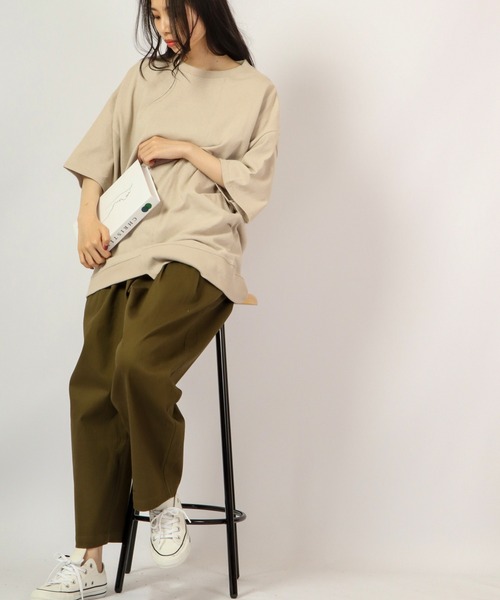 Revo.（レボ）の「Revo. 縦スラブストレッチツイル２タックワイドテーパードパンツ（チノパンツ・メンズ・ブラック/ダークグレー/カーキ/アイボリー・1/2）」の14枚目の写真