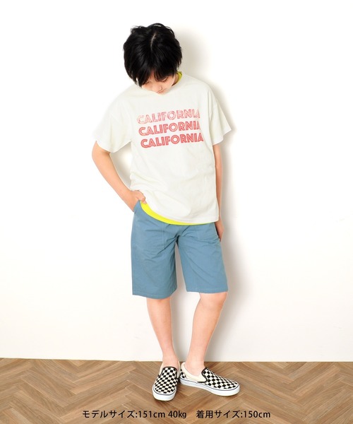 GLAZOS（グラソス）の「天竺・ドロップショルダーピグメント加工半袖Tシャツ（Tシャツ/カットソー・キッズ・オフホワイト/グリーン/チャコールグレー/ライトブルー・150cm/170cm/160cm/140cm/130cm）」の17枚目の写真