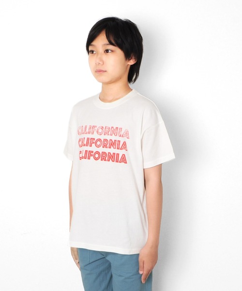 GLAZOS（グラソス）の「天竺・ドロップショルダーピグメント加工半袖Tシャツ（Tシャツ/カットソー・キッズ・オフホワイト/グリーン/チャコールグレー/ライトブルー・150cm/170cm/160cm/140cm/130cm）」の5枚目の写真
