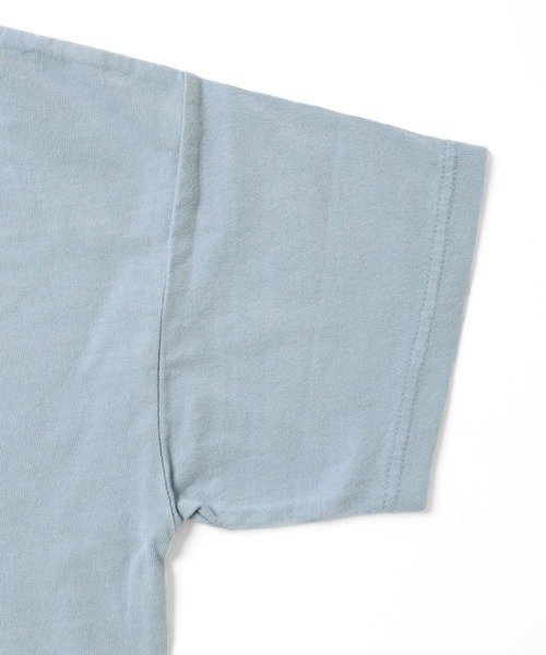 GLAZOS（グラソス）の「天竺・ドロップショルダーピグメント加工半袖Tシャツ（Tシャツ/カットソー・キッズ・オフホワイト/グリーン/チャコールグレー/ライトブルー・150cm/170cm/160cm/140cm/130cm）」の8枚目の写真