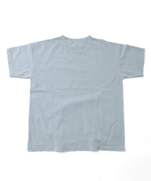 GLAZOS（グラソス）の「天竺・ドロップショルダーピグメント加工半袖Tシャツ（Tシャツ/カットソー・キッズ・オフホワイト/グリーン/チャコールグレー/ライトブルー・150cm/170cm/160cm/140cm/130cm）」の11枚目の写真