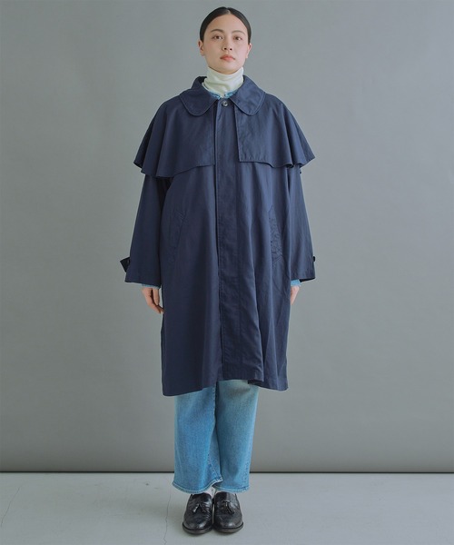 kha:ki(カーキ)の「「KHA:KI / カーキ」WIDE FROCK COAT(ダウンジャケット/コート・レディース・ネイビー/カーキ・1/2)」の18枚目の写真