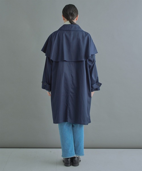 kha:ki(カーキ)の「「KHA:KI / カーキ」WIDE FROCK COAT(ダウンジャケット/コート・レディース・ネイビー/カーキ・1/2)」の19枚目の写真