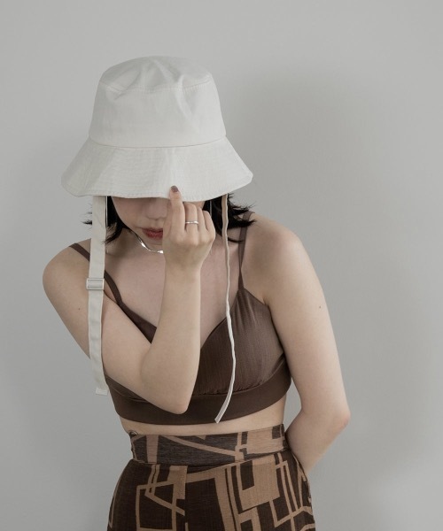 lawgy（ラウジー）の「buckle design hat（ハット・レディース・ブラック/ベージュ/アイボリー・FREE）」の9枚目の写真