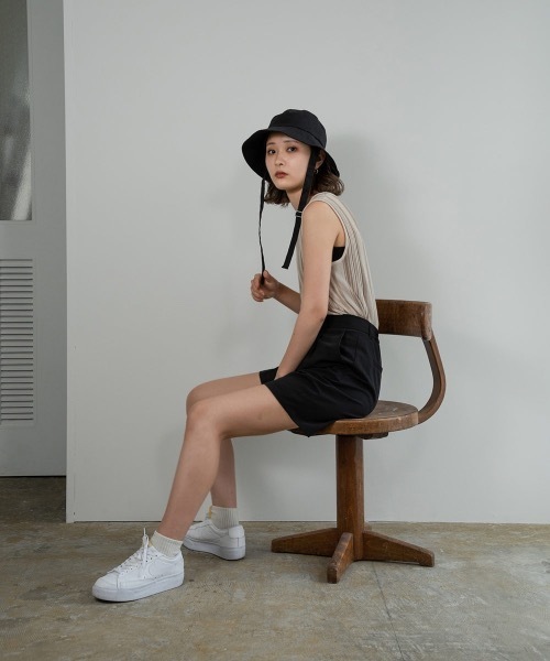 lawgy（ラウジー）の「buckle design hat（ハット・レディース・ブラック/ベージュ/アイボリー・FREE）」の8枚目の写真