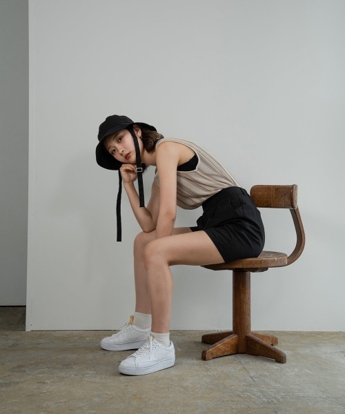 lawgy（ラウジー）の「buckle design hat（ハット・レディース・ブラック/ベージュ/アイボリー・FREE）」の12枚目の写真