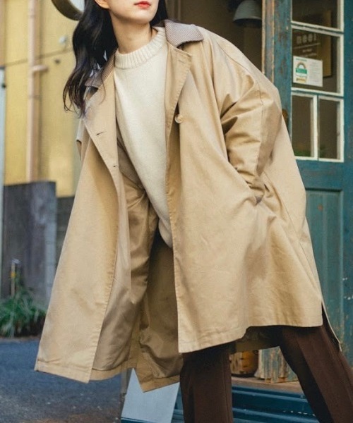 spoon store（スプーンストア）の「ポンチョシルエットのトレンチ