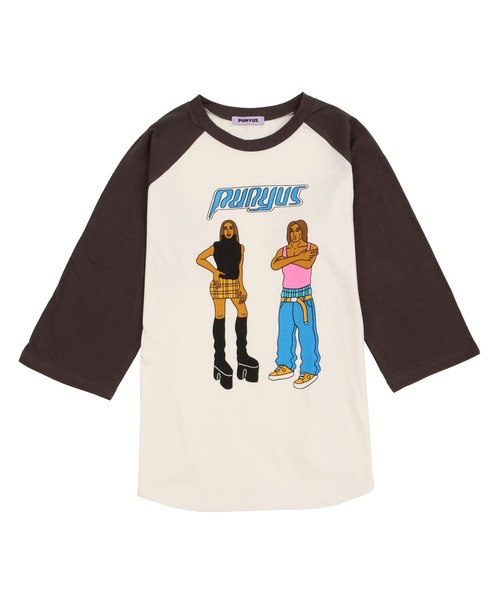 PUNYUS（プニュズ）の「90sアイコンラグランＴシャツ（Tシャツ/カットソー・レディース・ホワイト/グリーン/スミクロ・2/3/1/4）」の16枚目の写真