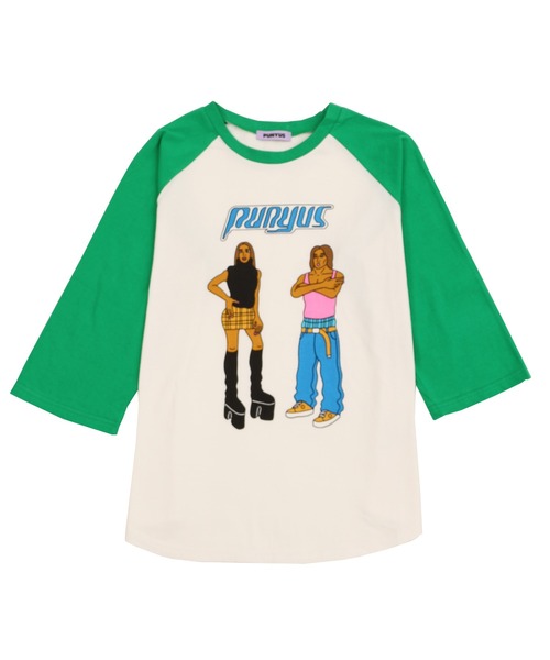 PUNYUS（プニュズ）の「90sアイコンラグランＴシャツ（Tシャツ/カットソー・レディース・ホワイト/グリーン/スミクロ・2/3/1/4）」の15枚目の写真