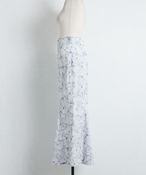 tocco closet（トッコ　クローゼット）の「フラワー刺繍×フラワープリントマーメイドスカート（スカート・レディース・ピンク/ブルー・M）」の18枚目の写真