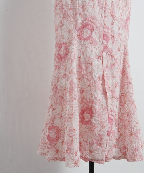 tocco closet（トッコ　クローゼット）の「フラワー刺繍×フラワープリントマーメイドスカート（スカート・レディース・ピンク/ブルー・M）」の20枚目の写真