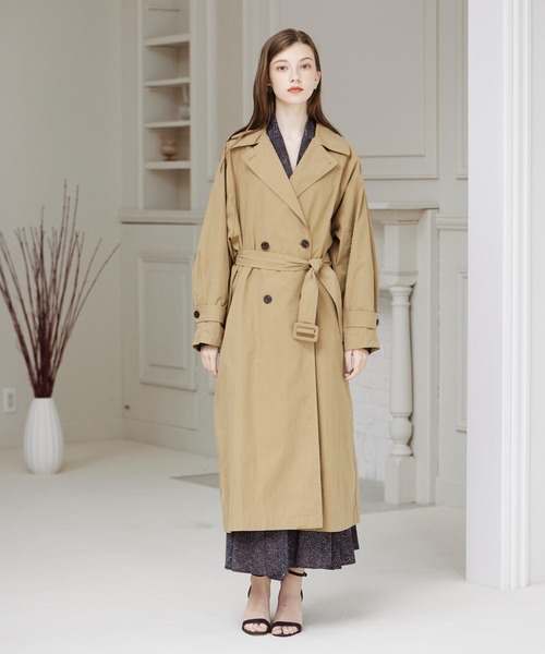 INED CLARO(イネドクラロ)の「オーバーサイズトレンチコート(トレンチコート・レディース・ブラック/キャメル・フリー)」の15枚目の写真