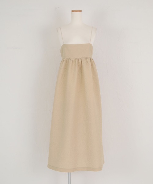 ふくれジャガードキャミソールワンピース