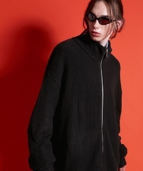 ENDER PRODUCTS（エンダープロダクツ）の「ビックシルエット 畦編みドライバーズニット【ENDER PRODUCTS/エンダープロダクツ】（ニット/セーター・メンズ・ブラック/オフホワイト/イエロー/オレンジ/グリーン・M/L）」の11枚目の写真