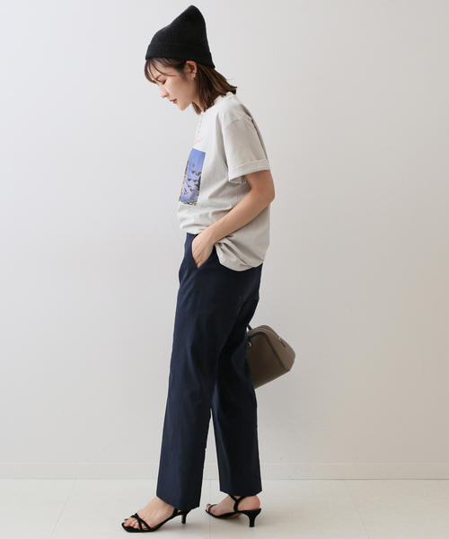 SLOBE IENA リネン混ストレートパンツ　38 リネン混センタープレスストレートパンツ（その他パンツ）｜SLOBE IENA