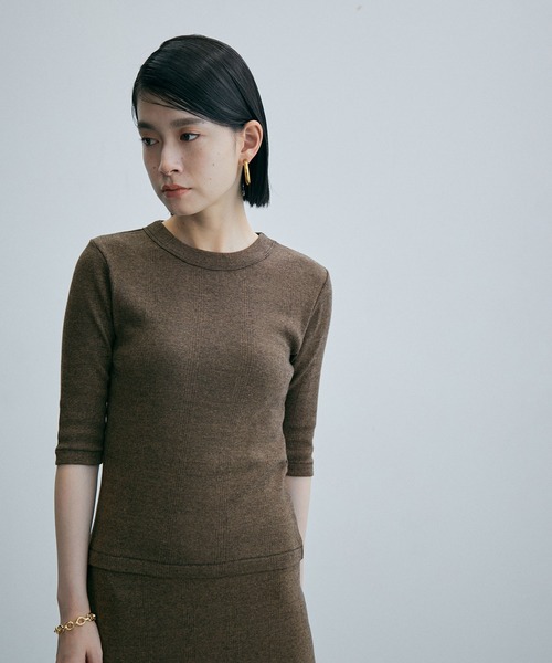 MILLER(ミラー)の「【Miller for ADAM ET ROPE'】別注 5S/S TEE(Tシャツ/カットソー・レディース・ダークグリーン/キャメル・FREE)」の2枚目の写真