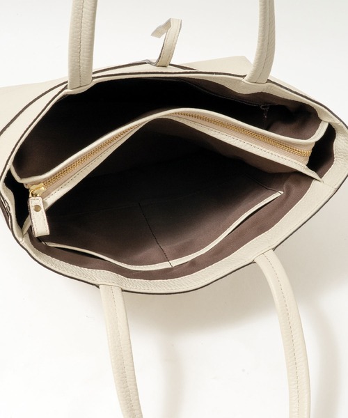 HALEINE（アレンヌ）の「[HALEINE]牛革レザートートバッグ（トートバッグ・レディース・ブラック/カーキ/アイボリー/ボルドー・FREE）」の7枚目の写真