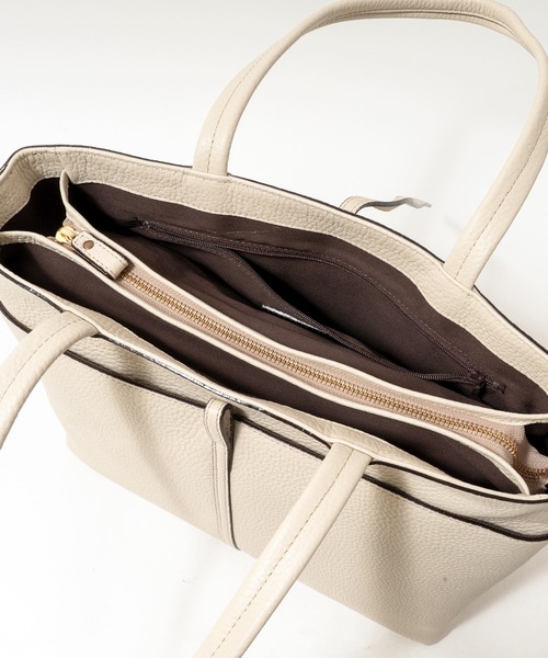 HALEINE（アレンヌ）の「[HALEINE]牛革レザートートバッグ（トートバッグ・レディース・ブラック/カーキ/アイボリー/ボルドー・FREE）」の15枚目の写真
