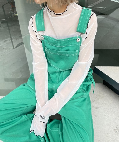 CIAOPANIC（チャオパニック）の「【HELLO.SANFRANCISCO/ハローサンフランシスコ】ヴィンテージカラーサロペット（サロペット/オーバーオール・レディース・ピンク/オレンジ/グリーン・FREE）」の13枚目の写真