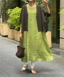 BEARDSLEY | リネンフレンチテントワンピース(ワンピース)