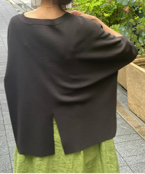 BEARDSLEY（ビアズリー）の「リネンフレンチテントワンピース（ワンピース・レディース・ネイビー/グリーン・FREE）」の10枚目の写真