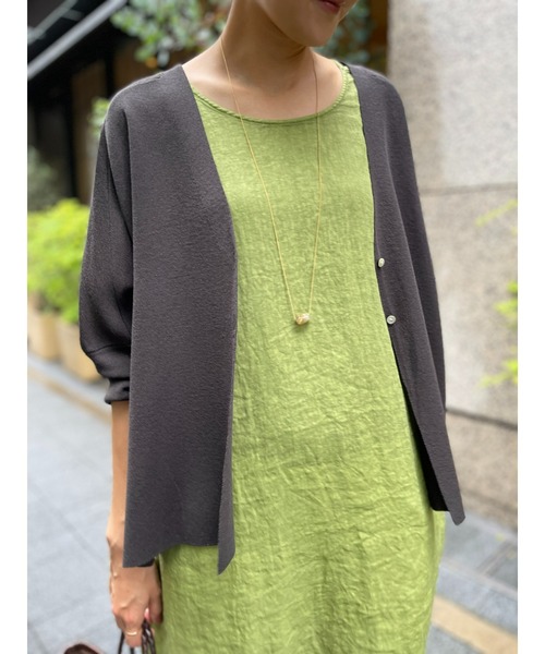 BEARDSLEY（ビアズリー）の「リネンフレンチテントワンピース（ワンピース・レディース・ネイビー/グリーン・FREE）」の13枚目の写真