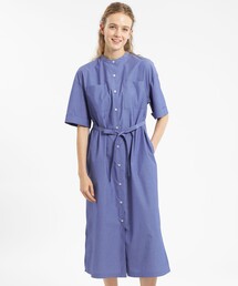 マッキントッシュフィロソフィー　半袖ワンピース　ストライプ　バンドカラー　36 マッキントッシュ フィロソフィー MACKINTOSH PHILOSOPHY