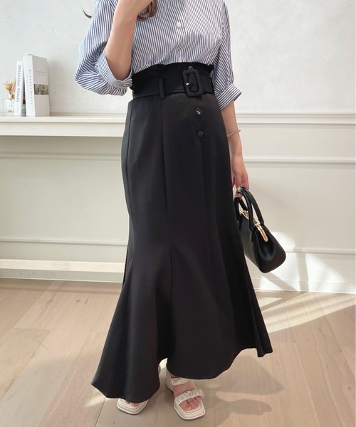 新品 mare マレWater-Repellentベルト付ボリュームスカート Water