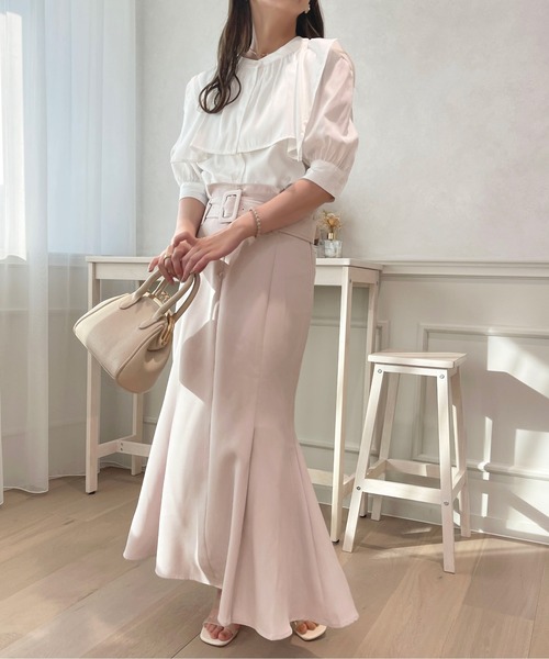 セール】ベルト付きハイウエストマーメイドスカート【ZOZOTOWN限定