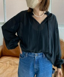 RIVE DROITE | 繊細さと甘さのバランスが◎/ソフトボイルフリルカラーブラウス(シャツ/ブラウス)