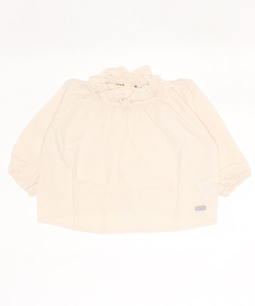 FITH(フィス)の「タイプライターコットン 長袖 フレア ブラウス(シャツ/ブラウス・キッズ・ホワイト/ピンク/ベージュ・110/90/100/80/120)」の5枚目の写真