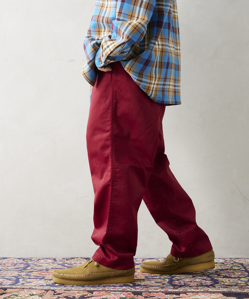 JOURNAL STANDARD relume（ジャーナルスタンダード　レリューム）の「【BIG ALLIIDE / ビック アライド】OVAL WIDE FIT カラーワイドパンツ（チノパンツ・メンズ・パープル/イエロー/グリーン/ボルドー・MEDIUM/LARGE）」の9枚目の写真