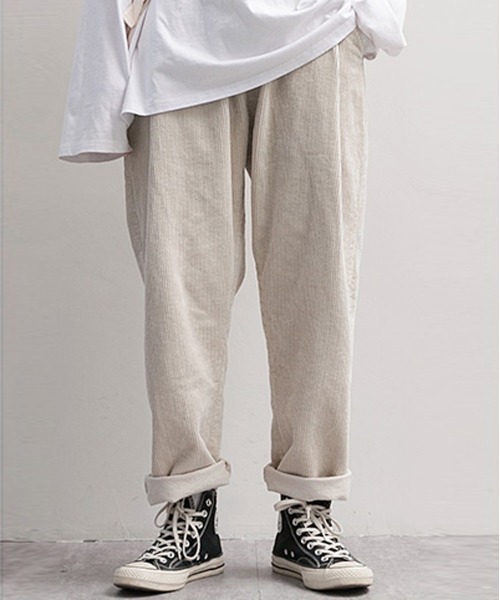 NEW GENTLEMAN（ニュージェントルマン）の「ルーズストレート セミワイド コールパンツ（その他パンツ・メンズ・ブラック/アイボリー/モカ・M/S/L）」の13枚目の写真